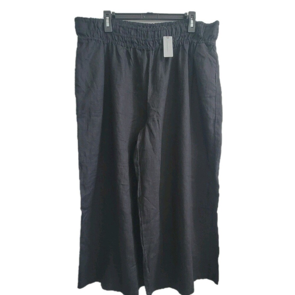 Anthropologie Black Wide Leg Pants